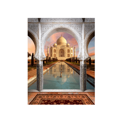 Taj Mahal Arch Way at Daytime Photo Backdrop - Basic 4.4  x 5  