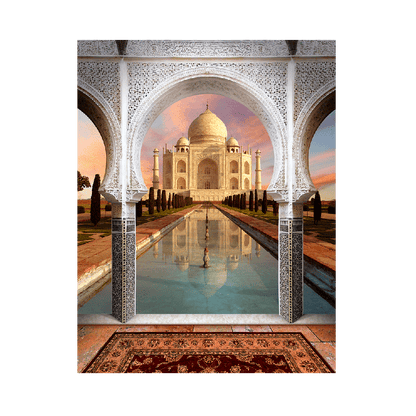 Taj Mahal Arch Way at Daytime Photo Backdrop - Basic 5.5  x 6.5  