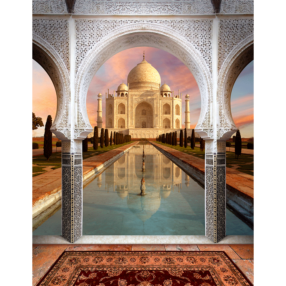Taj Mahal Arch Way at Daytime Photo Backdrop - Basic 8  x 10  