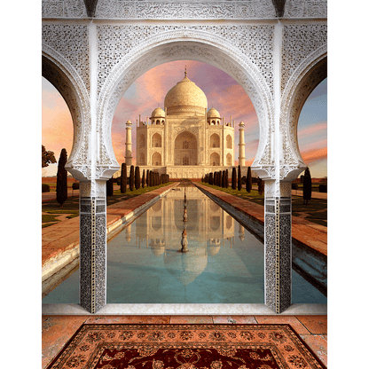 Taj Mahal Arch Way at Daytime Photo Backdrop - Basic 8  x 10  