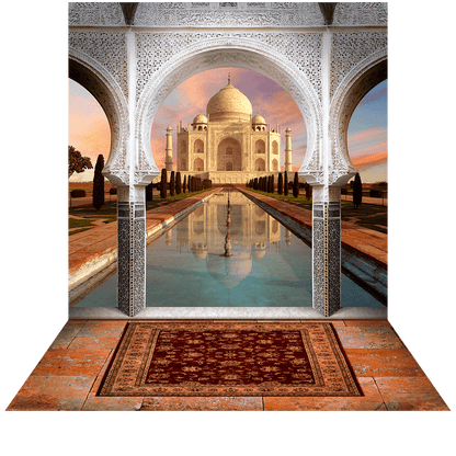 Taj Mahal Arch Way at Daytime Photo Backdrop - Pro 9  x 16  