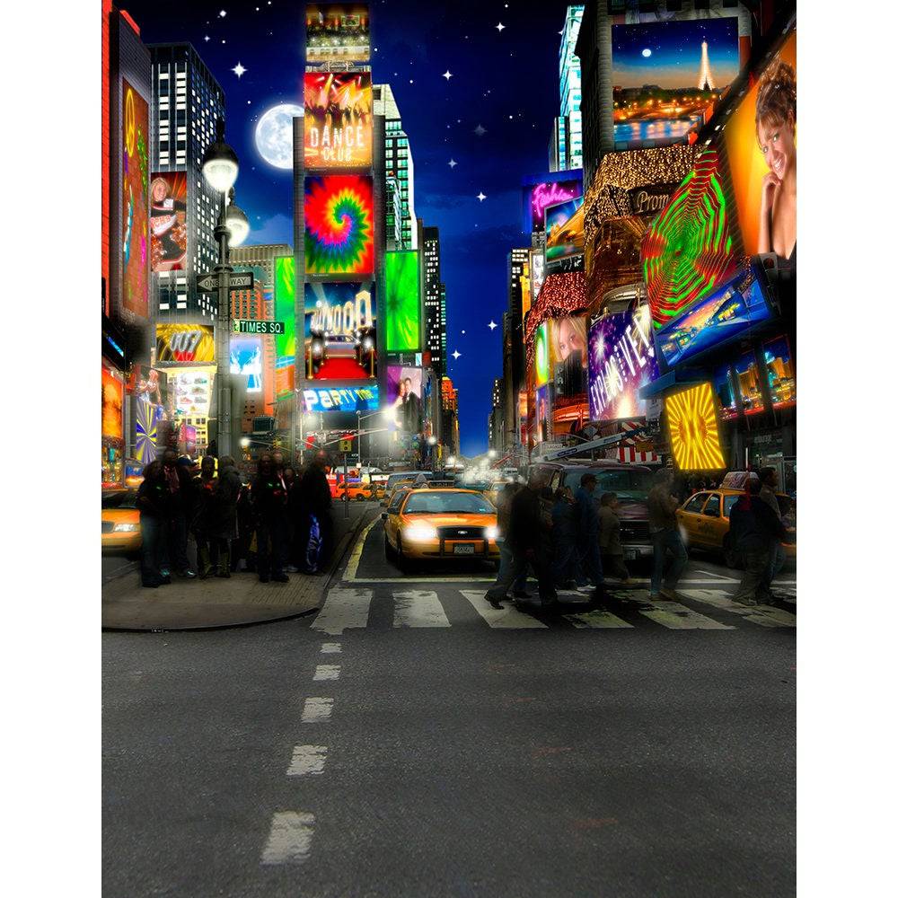 Times Square In Full Color Photo Backdrop - Basic 8  x 10  