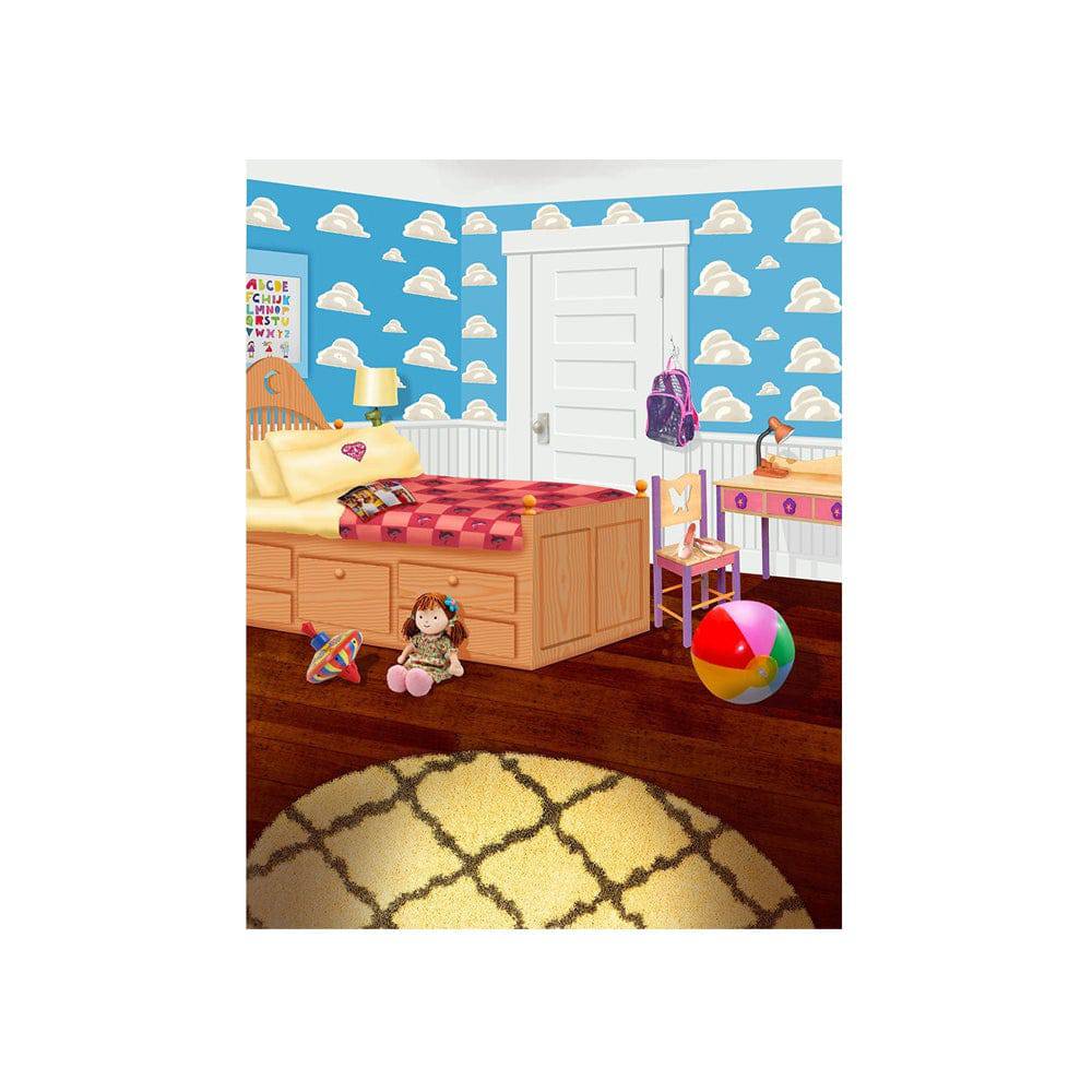 Toy Story Girls Bedroom Backdrop, Backgrounds Banners - Basic 4.4  x 5  