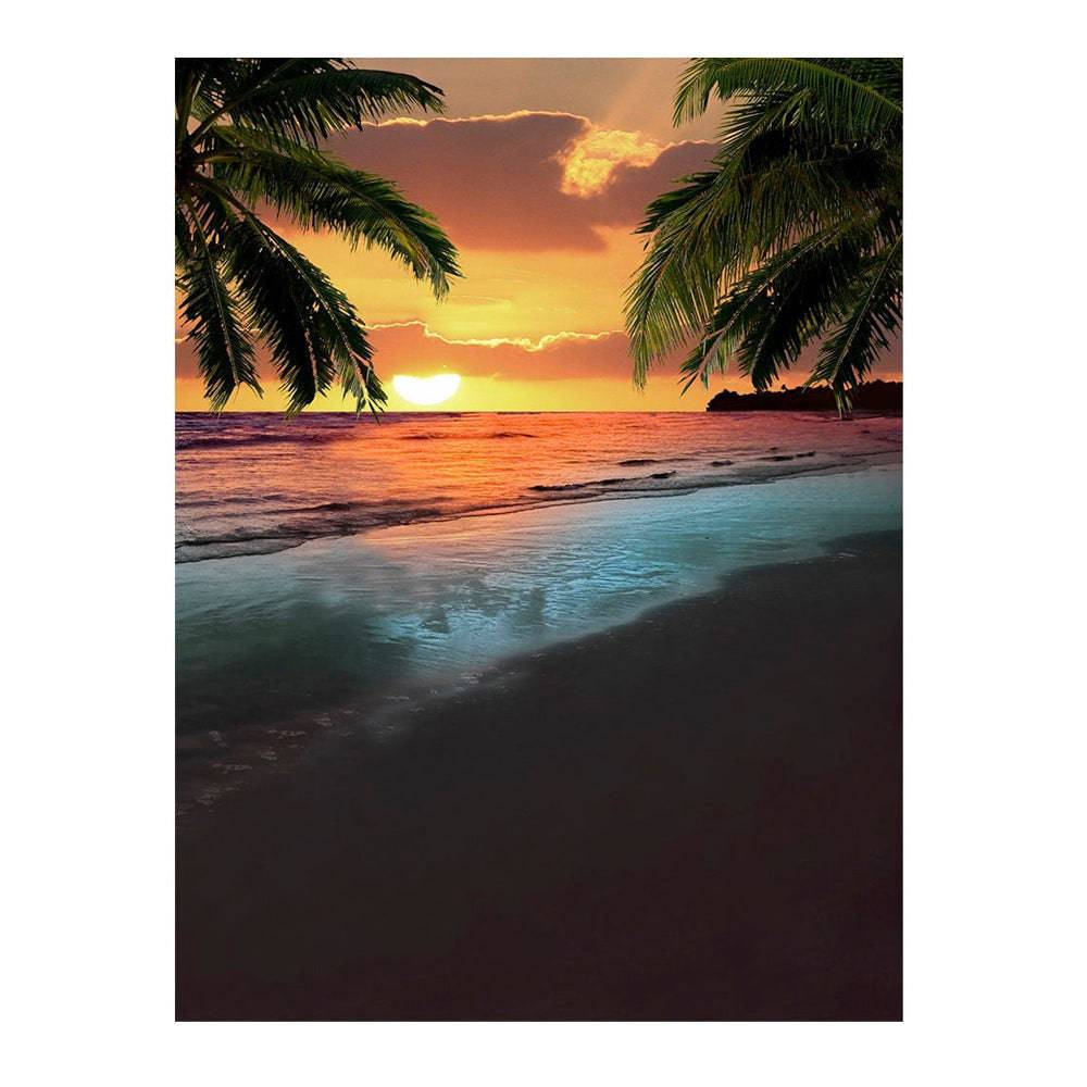Tropical Island Beach Sunset Photography Backdrop - Pro 6  x 8  