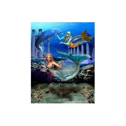 Under The Sea Mermaid Party Photo Backdrop - Basic 4.4  x 5  