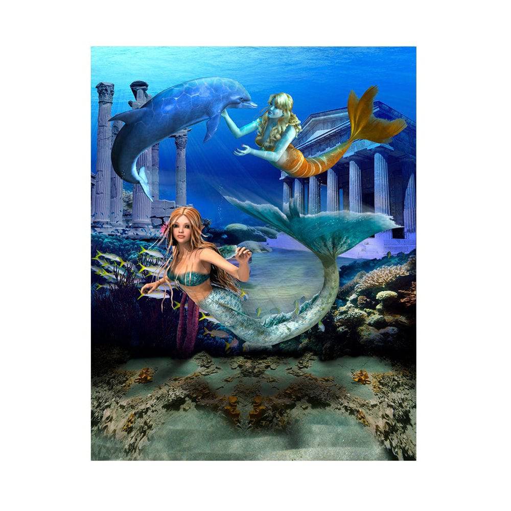 Under The Sea Mermaid Party Photo Backdrop - Basic 6  x 8  