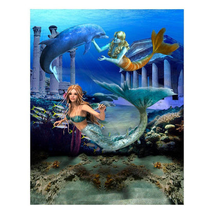 Under The Sea Mermaid Party Photo Backdrop - Basic 8  x 10  