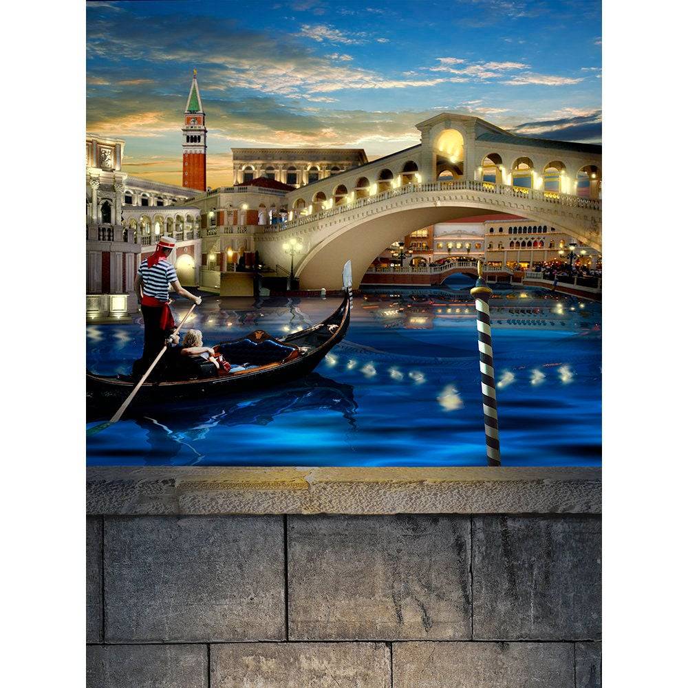 Venice Evening Grand Canal Photo Backdrop - Pro 8  x 10  
