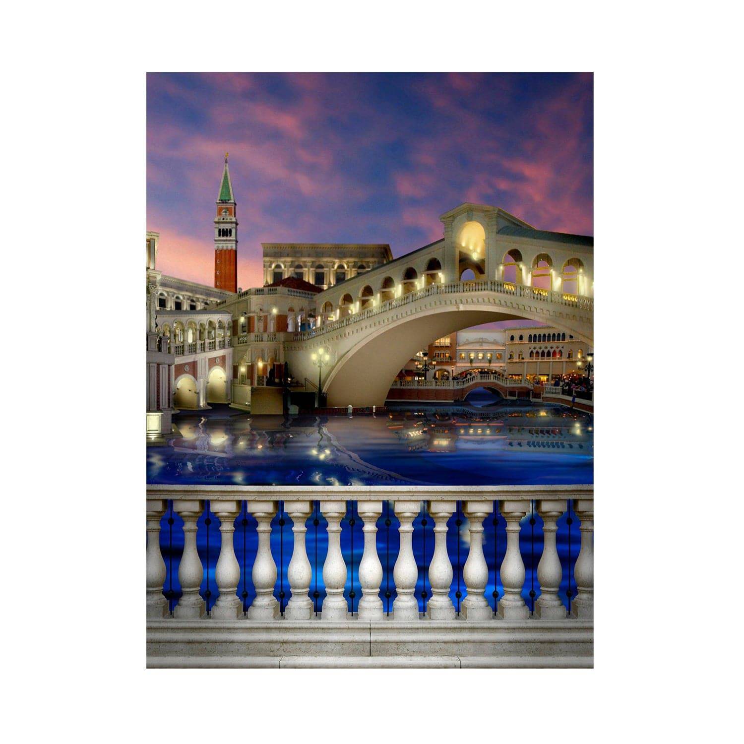 Venice Italy Bridge Photo Backdrop - Basic 5.5  x 6.5  