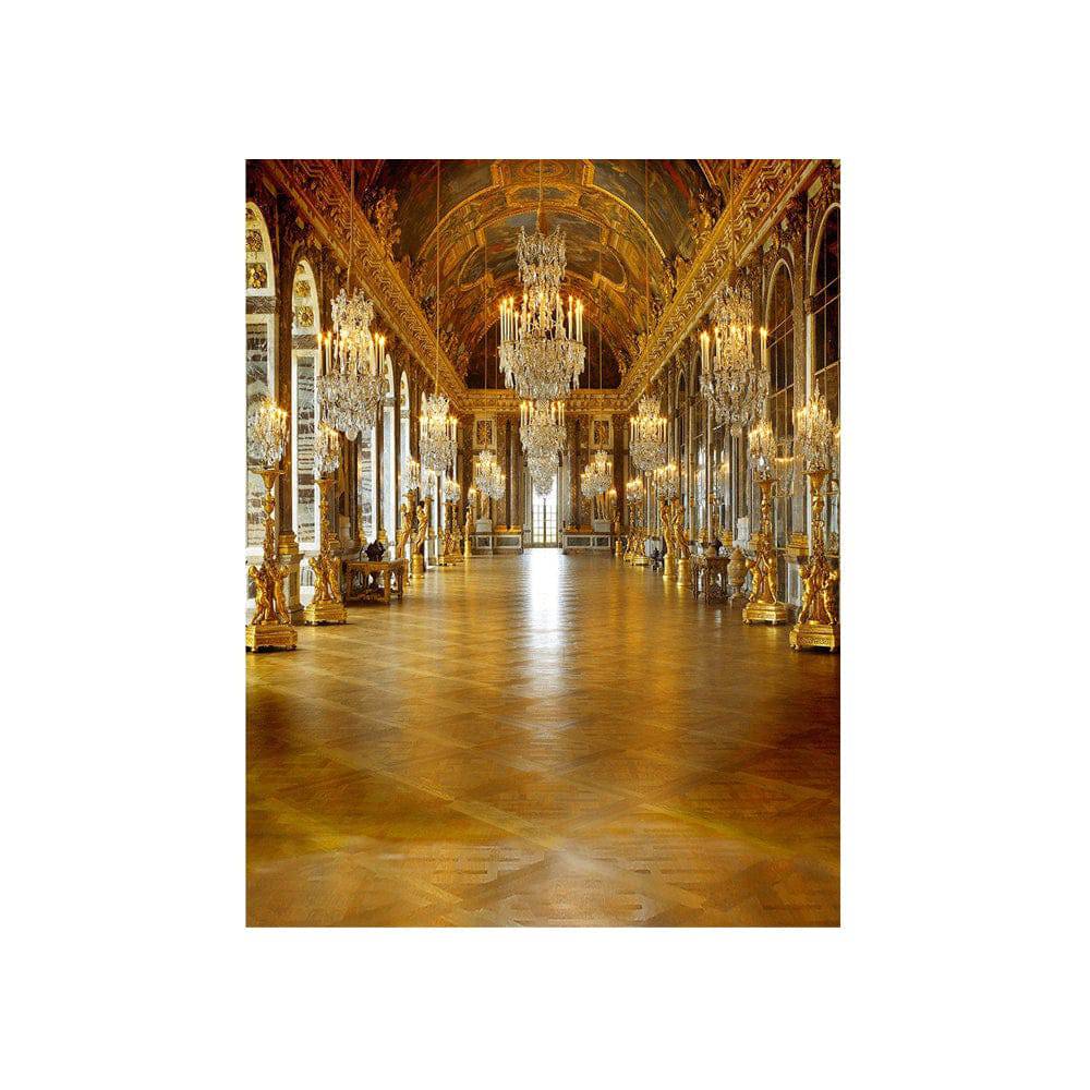 Versailles France Chandelier Hall Photo Backdrop - Basic 4.4  x 5  