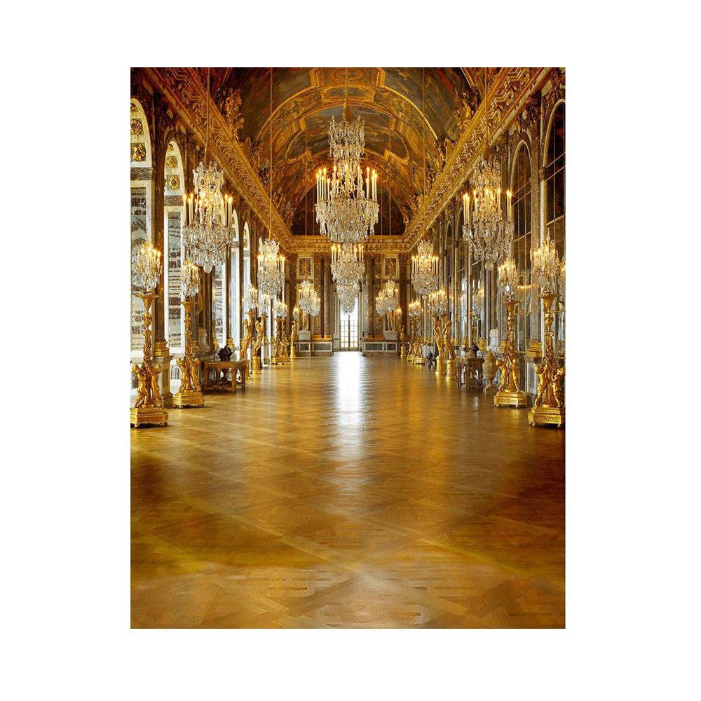 Versailles France Chandelier Hall Photo Backdrop - Basic 5.5  x 6.5  