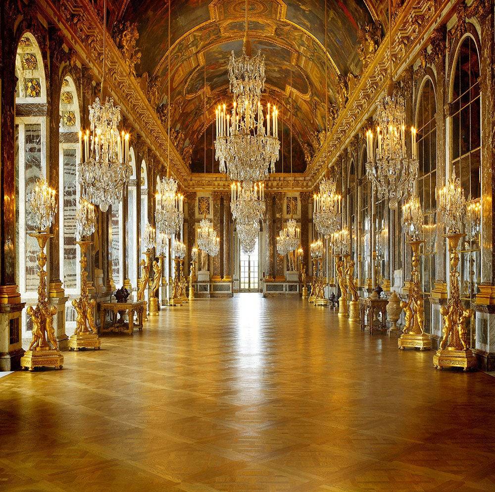 Versailles France Chandelier Hall Photo Backdrop - Pro 10  x 10  