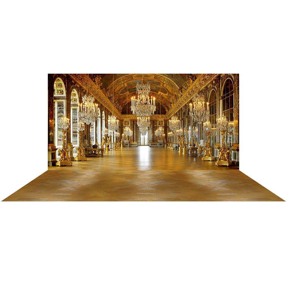 Versailles France Chandelier Hall Photo Backdrop - Pro 20  x 20  
