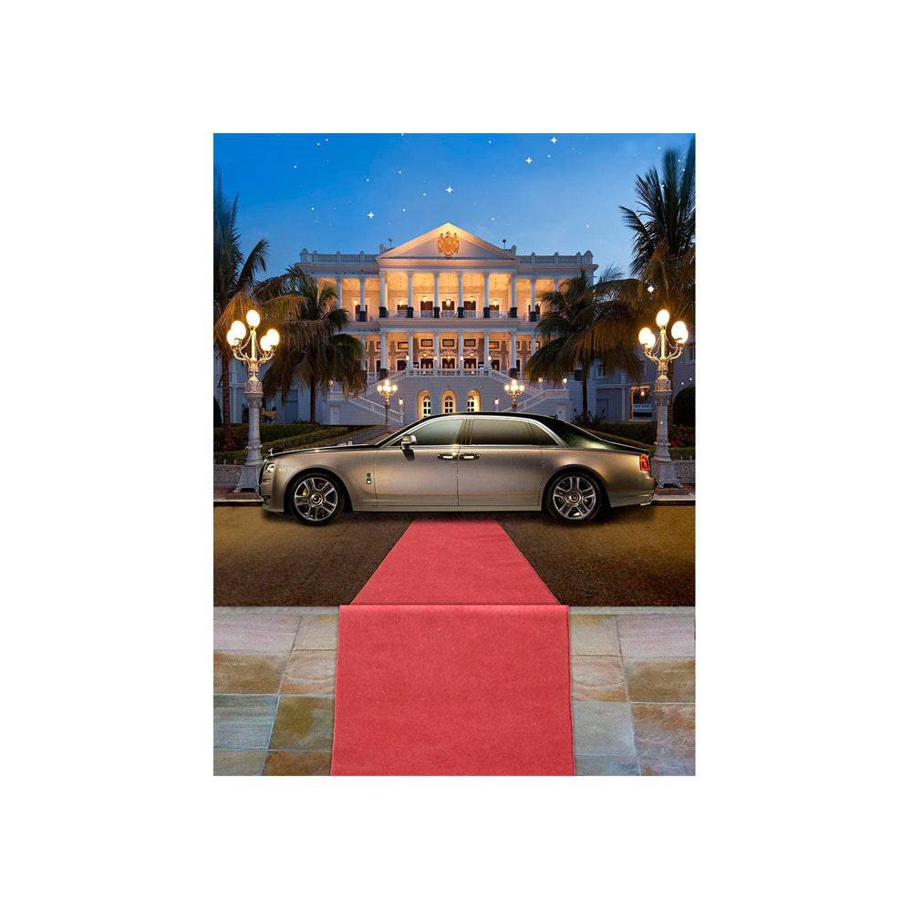 VIP Red Carpet Rolls Royce Photo Backdrop - Basic 4.4  x 5  