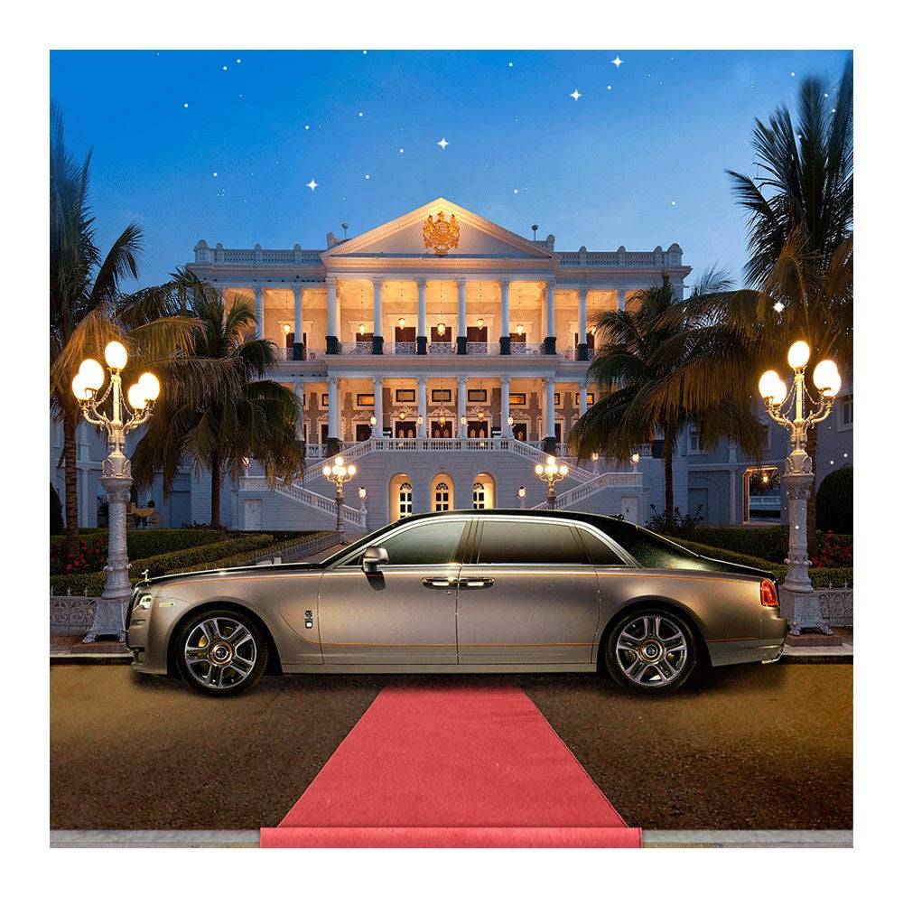 VIP Red Carpet Rolls Royce Photo Backdrop - Basic 8  x 8  