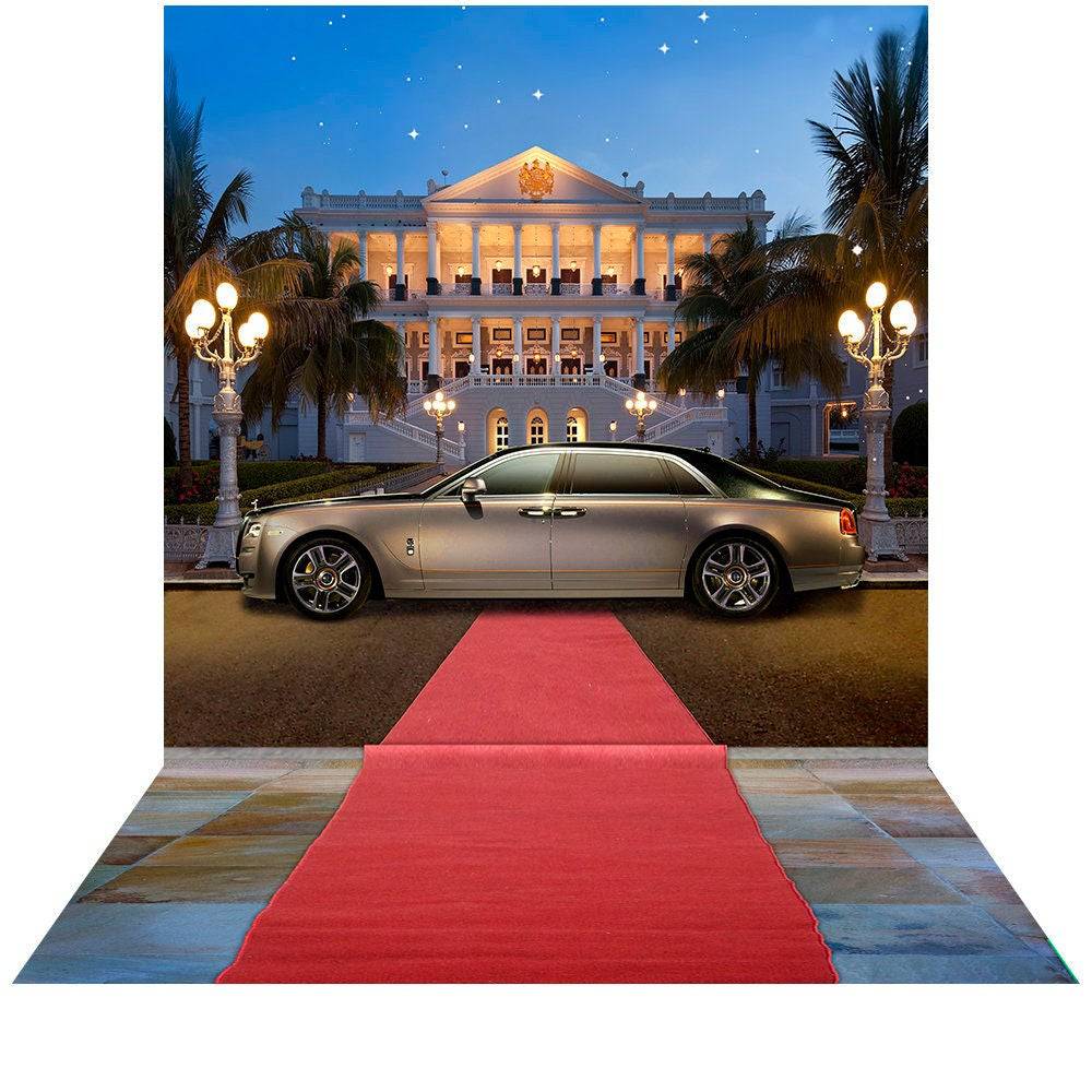 VIP Red Carpet Rolls Royce Photo Backdrop - Pro 10  x 20  
