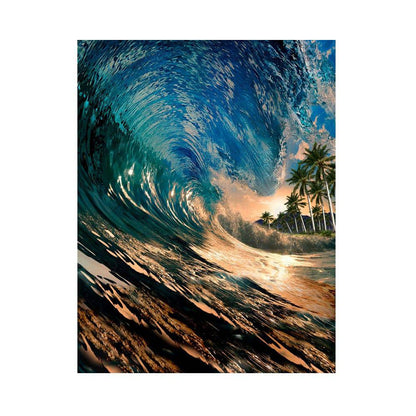 Surfing The Wave Photography Backdrop - Basic 5.5  x 6.5  