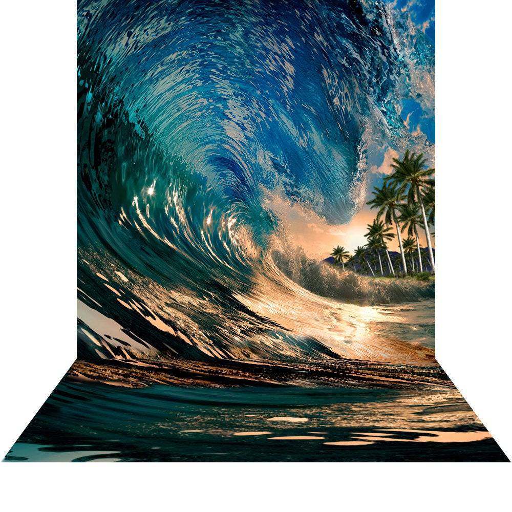 Surfing The Wave Photography Backdrop - Basic 8  x 16  