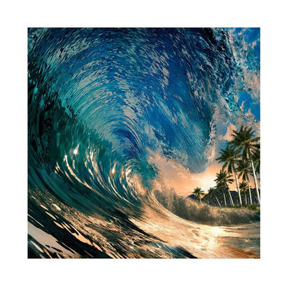 Surfing The Wave Photography Backdrop - Basic 8  x 8  