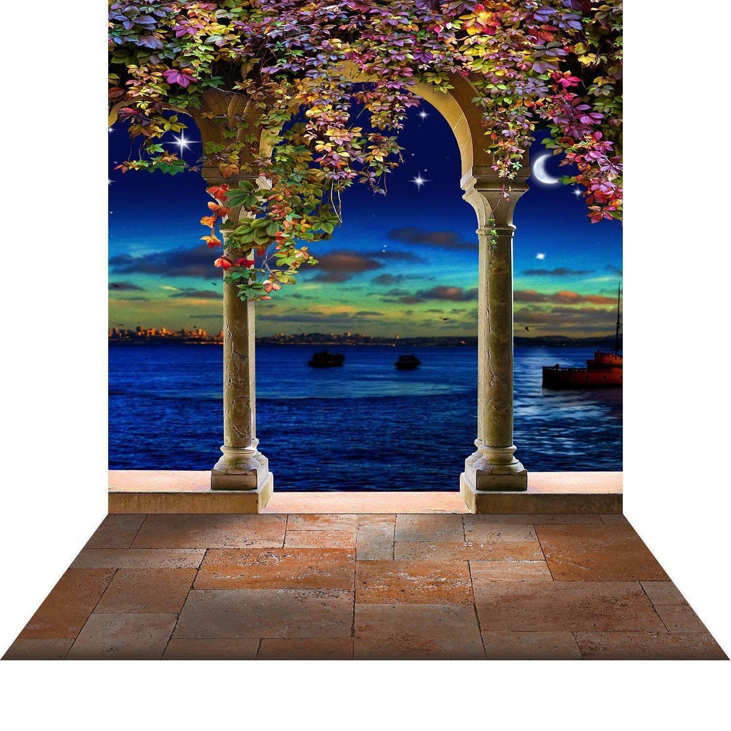 Floral Arch Photography Backdrop - Pro 9  x 16  