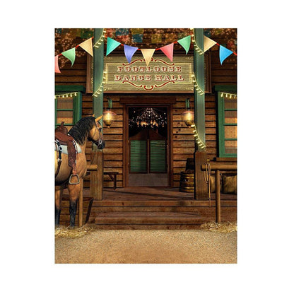 Country Western Dance Hall Photo Backdrop - Basic 5.5  x 6.5  