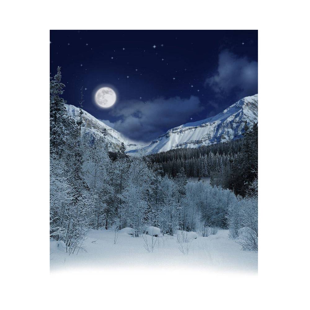 White Snowy Alpine Photo Backdrop - Basic 5.5  x 6.5  