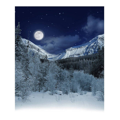 White Snowy Alpine Photo Backdrop - Basic 6  x 8  