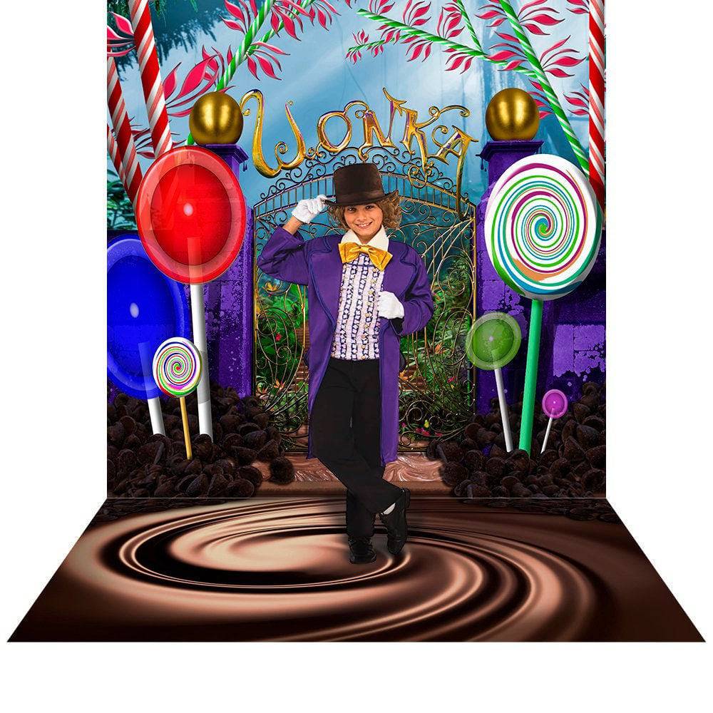 Willy Wonka Lollipop Photo Backdrop, Backgrounds or Banners