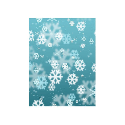Winter Snowflakes Green Photo Backdrop - Basic 4.4  x 5  