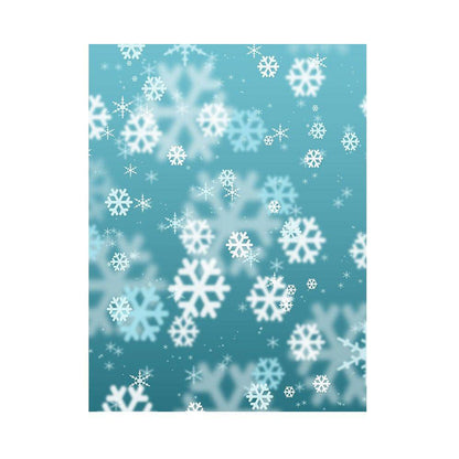 Winter Snowflakes Green Photo Backdrop - Basic 5.5  x 6.5  