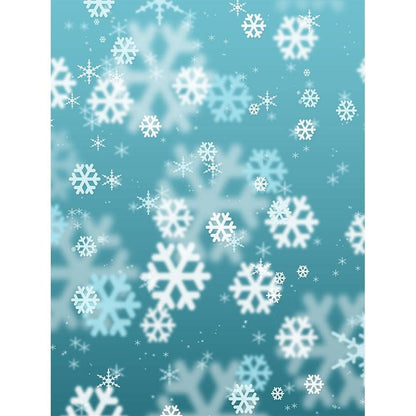 Winter Snowflakes Green Photo Backdrop - Basic 8  x 10  