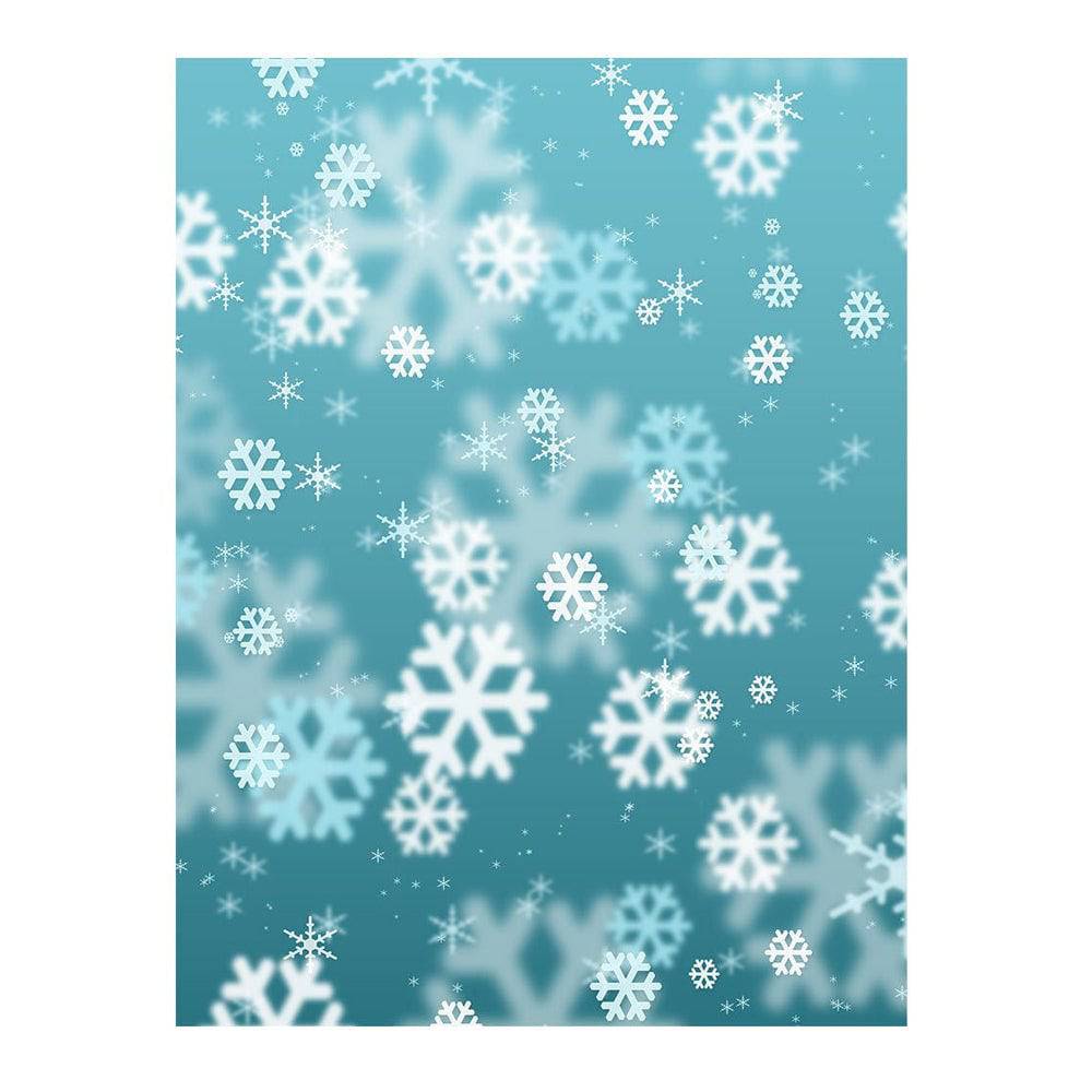 Winter Snowflakes Green Photo Backdrop - Pro 6  x 8  