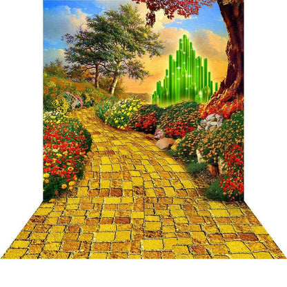 Wizard of Oz Yellow Brick Road Photo Backdrop - Basic 8  x 16  