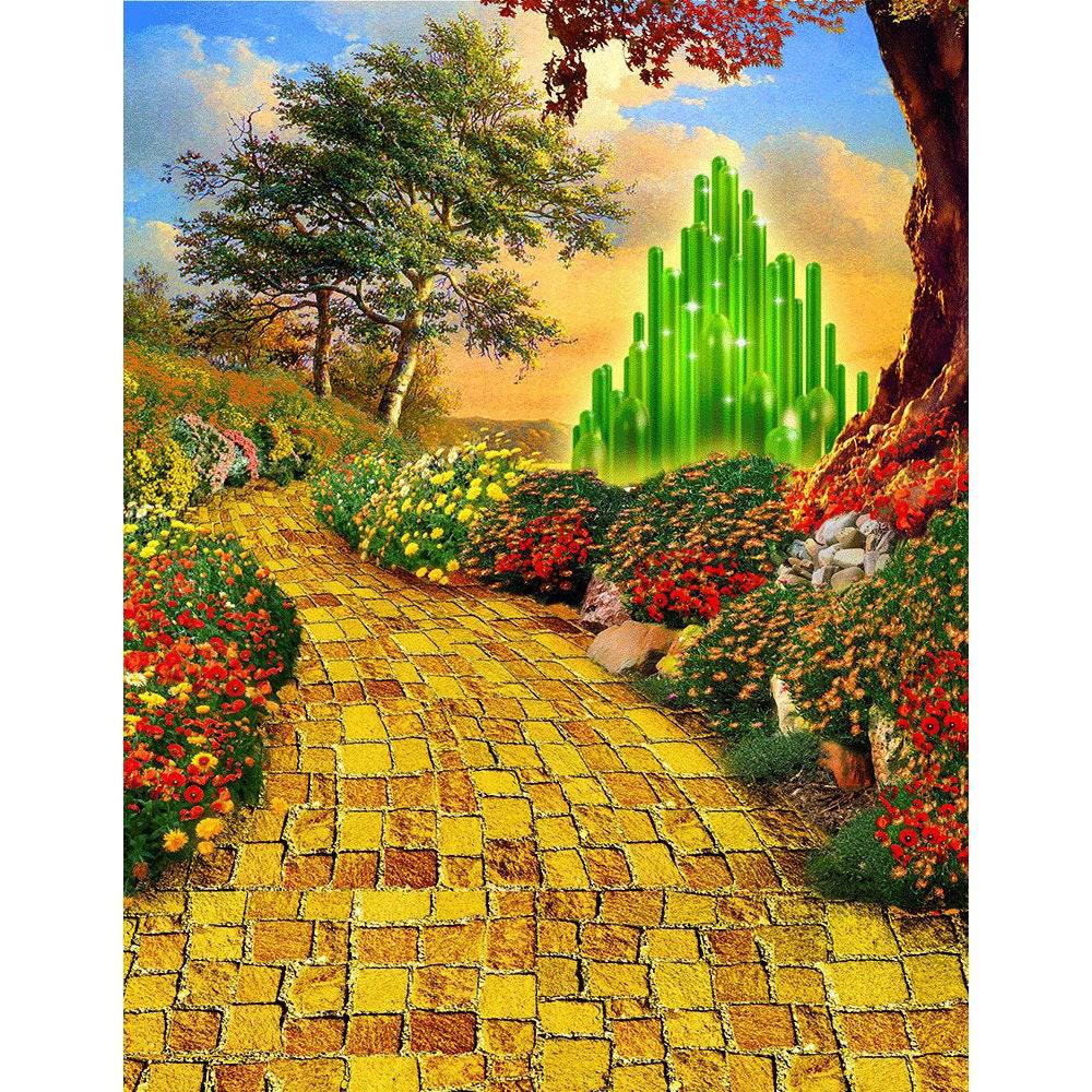 Wizard of Oz Yellow Brick Road Photo Backdrop - Pro 8  x 10  