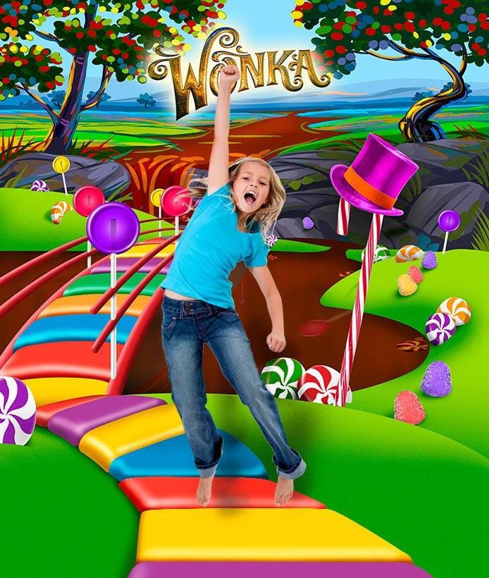 Wonka Candyland Backdrop Photo Backdrop - Basic 4.4 x 5