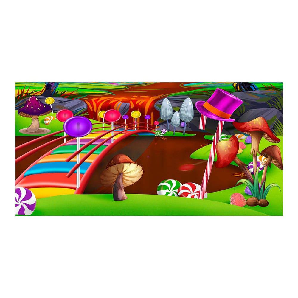 Wonka Candyland Backdrop Photo Backdrop, Backgrounds or Banners - Basic 16  x 8  