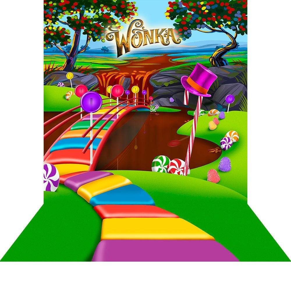 Wonka Candyland Backdrop Photo Backdrop, Backgrounds or Banners - Basic 8  x 16  