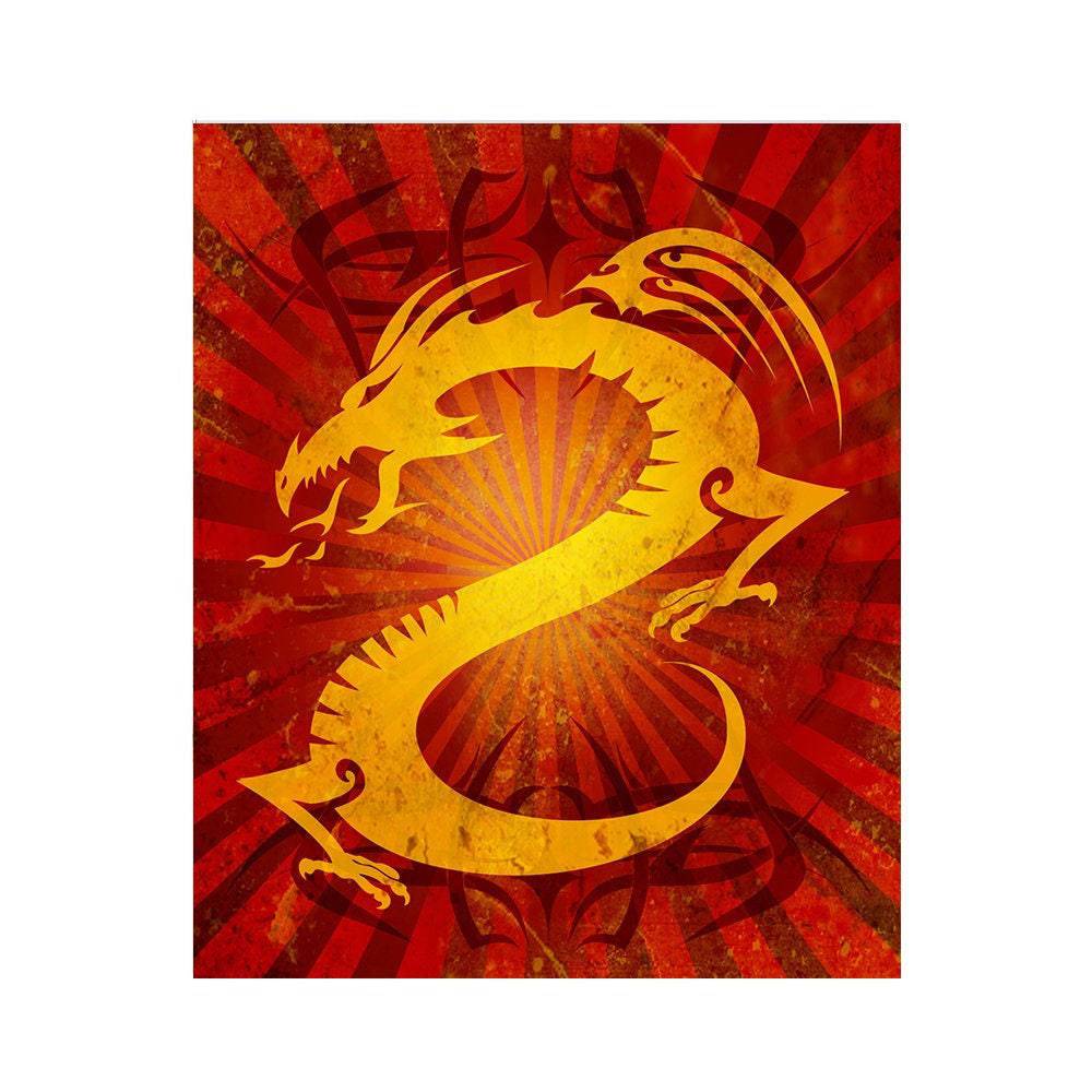 Red Dragon Karate Youtube Studio Backdrop - Basic 8  x 10  
